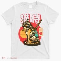 Samurai Cat Graphic T-Shirt thumb 0