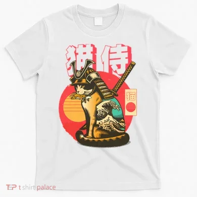 Samurai Cat Graphic T-Shirt