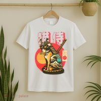 Samurai Cat Graphic T-Shirt thumb 2
