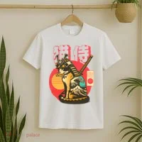 Samurai Cat Graphic T-Shirt thumb 2