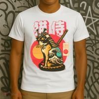 Samurai Cat Graphic T-Shirt thumb 3