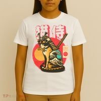 Samurai Cat Graphic T-Shirt thumb 4