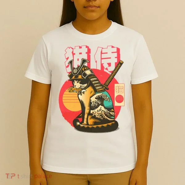 Samurai Cat Graphic T-Shirt