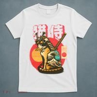 Samurai Cat Graphic T-Shirt thumb 5