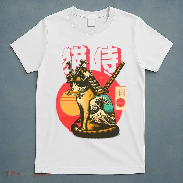 Samurai Cat Graphic T-Shirt