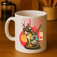 Samurai Cat Graphic Coffee Mug thumb 4