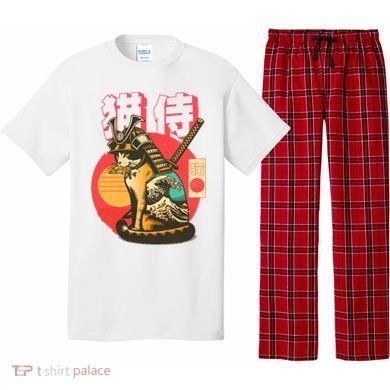Samurai Cat Graphic Pajama Set