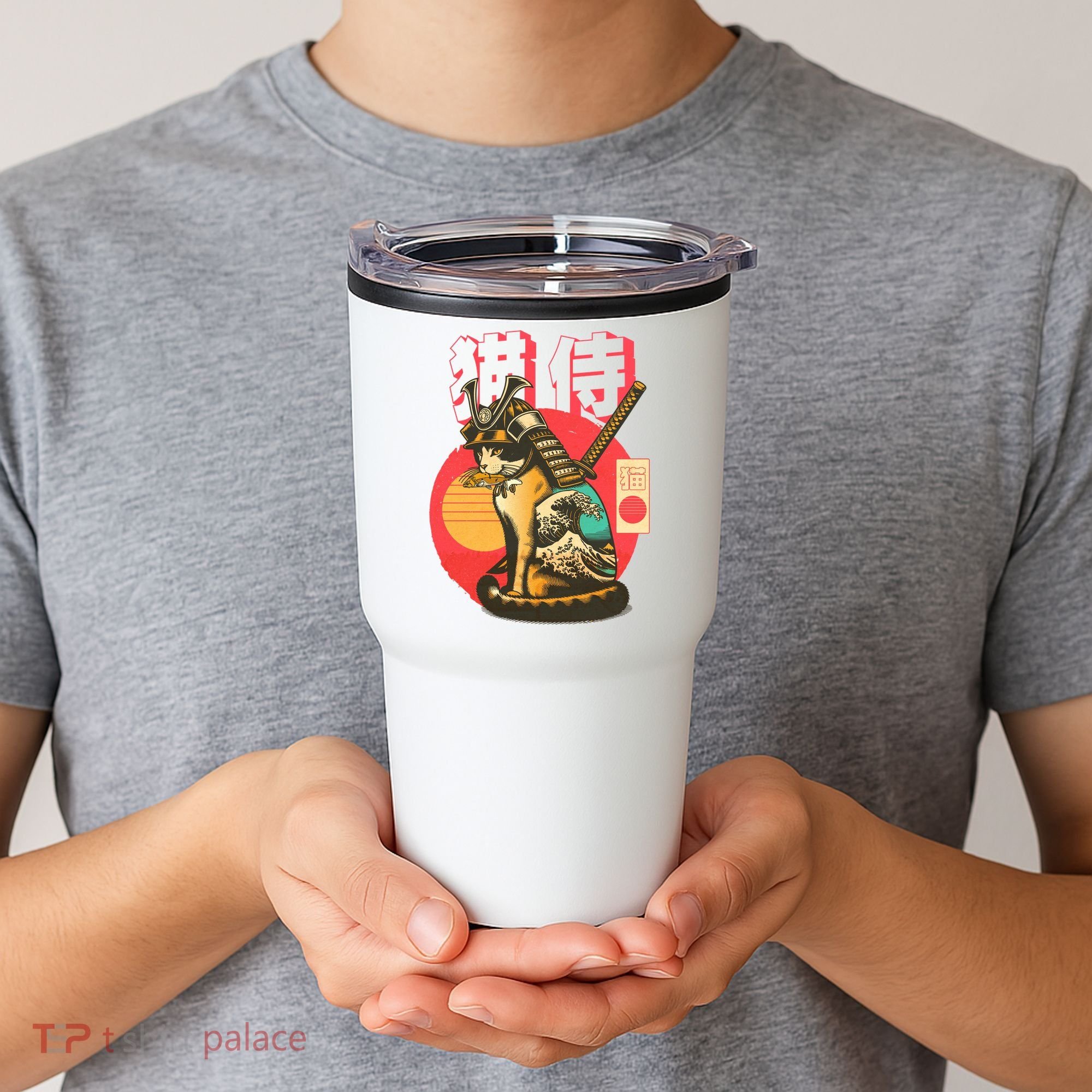 Samurai Cat Graphic Tumbler