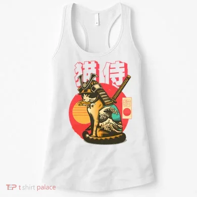 Samurai Cat Graphic Women's Tank Top
