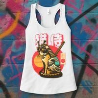 Samurai Cat Graphic Women's Tank Top thumb 3