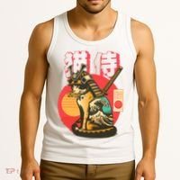 Samurai Cat Graphic Tank Top thumb 3