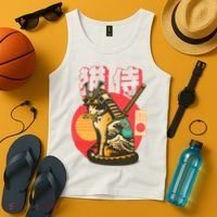 Samurai Cat Graphic Tank Top thumb 4