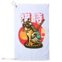 Samurai Cat Graphic Golf Towel thumb 0