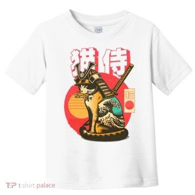 Samurai Cat Graphic Toddler T-Shirt