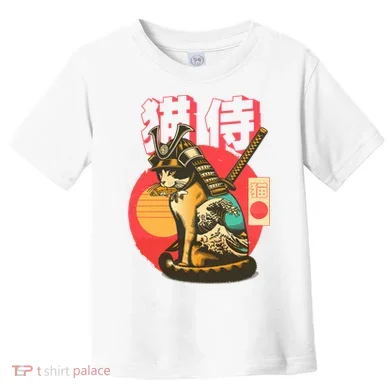Samurai Cat Graphic Toddler T-Shirt