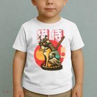 Samurai Cat Graphic Toddler T-Shirt thumb 2