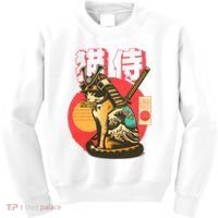 Samurai Cat Graphic Kids Sweatshirt thumb 0