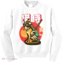 Samurai Cat Graphic Kids Sweatshirt thumb 0