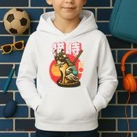 Samurai Cat Graphic Kids Hoodie thumb 2