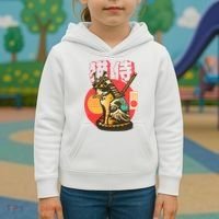 Samurai Cat Graphic Kids Hoodie thumb 3