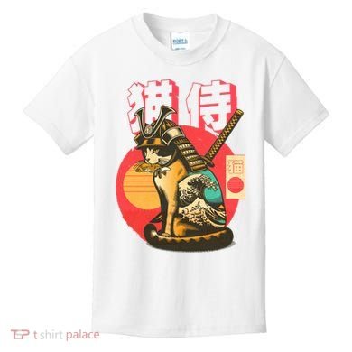 Samurai Cat Graphic Kids T-Shirt