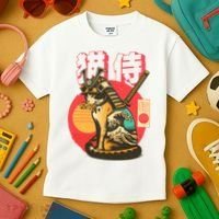 Samurai Cat Graphic Kids T-Shirt thumb 3