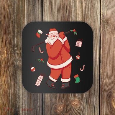 Santa Claus Golf Lover Holiday Coaster