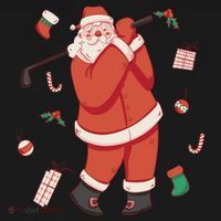 Santa Claus Golf Lover Holiday Tote Bag thumb 4