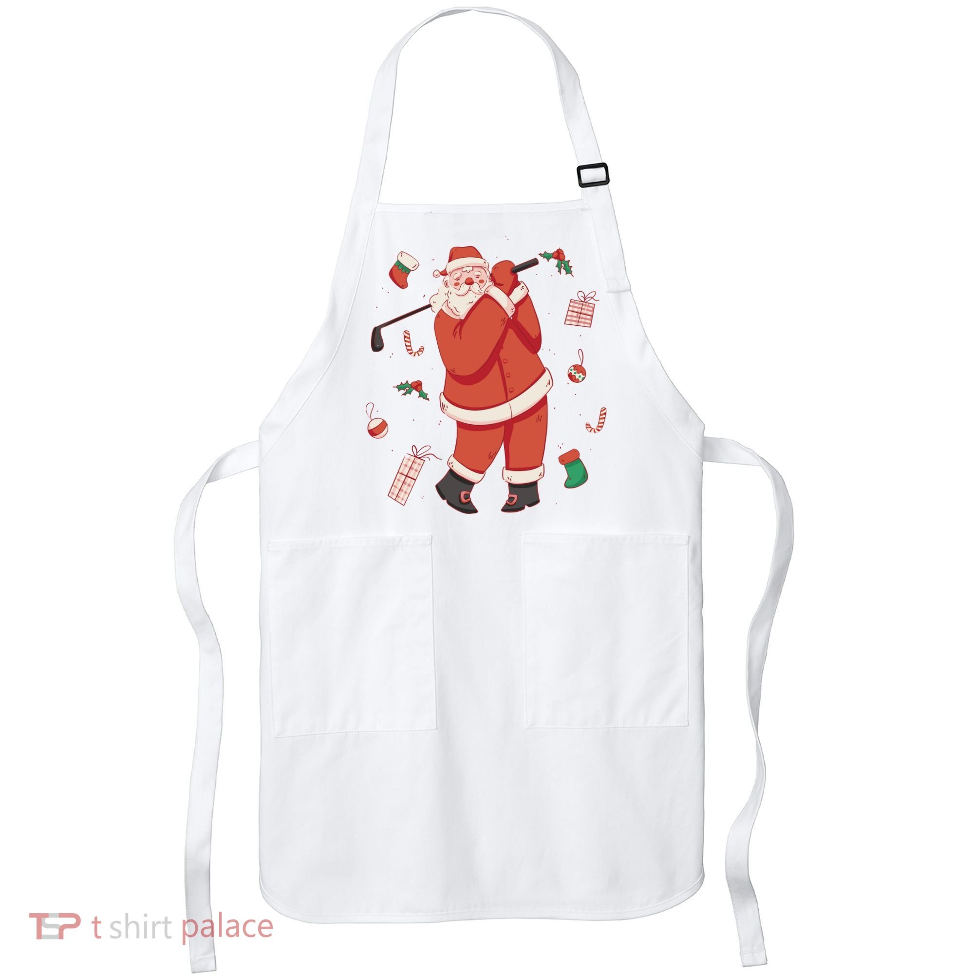 Santa Claus Golf Lover Holiday Apron