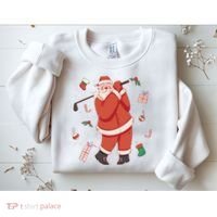 Santa Claus Golf Lover Holiday Sweatshirt thumb 2
