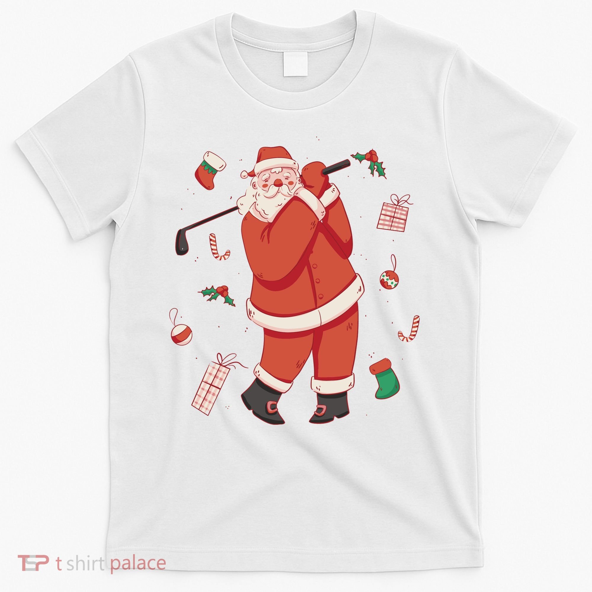 Santa Claus Golf Lover Holiday T-Shirt