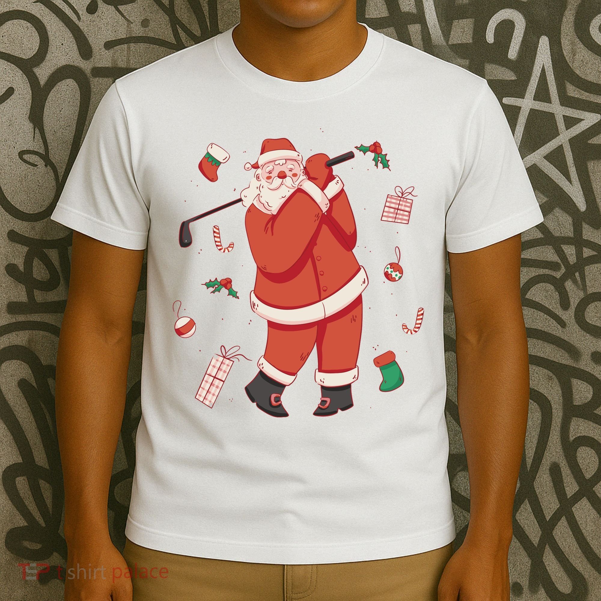 Santa Claus Golf Lover Holiday T-Shirt