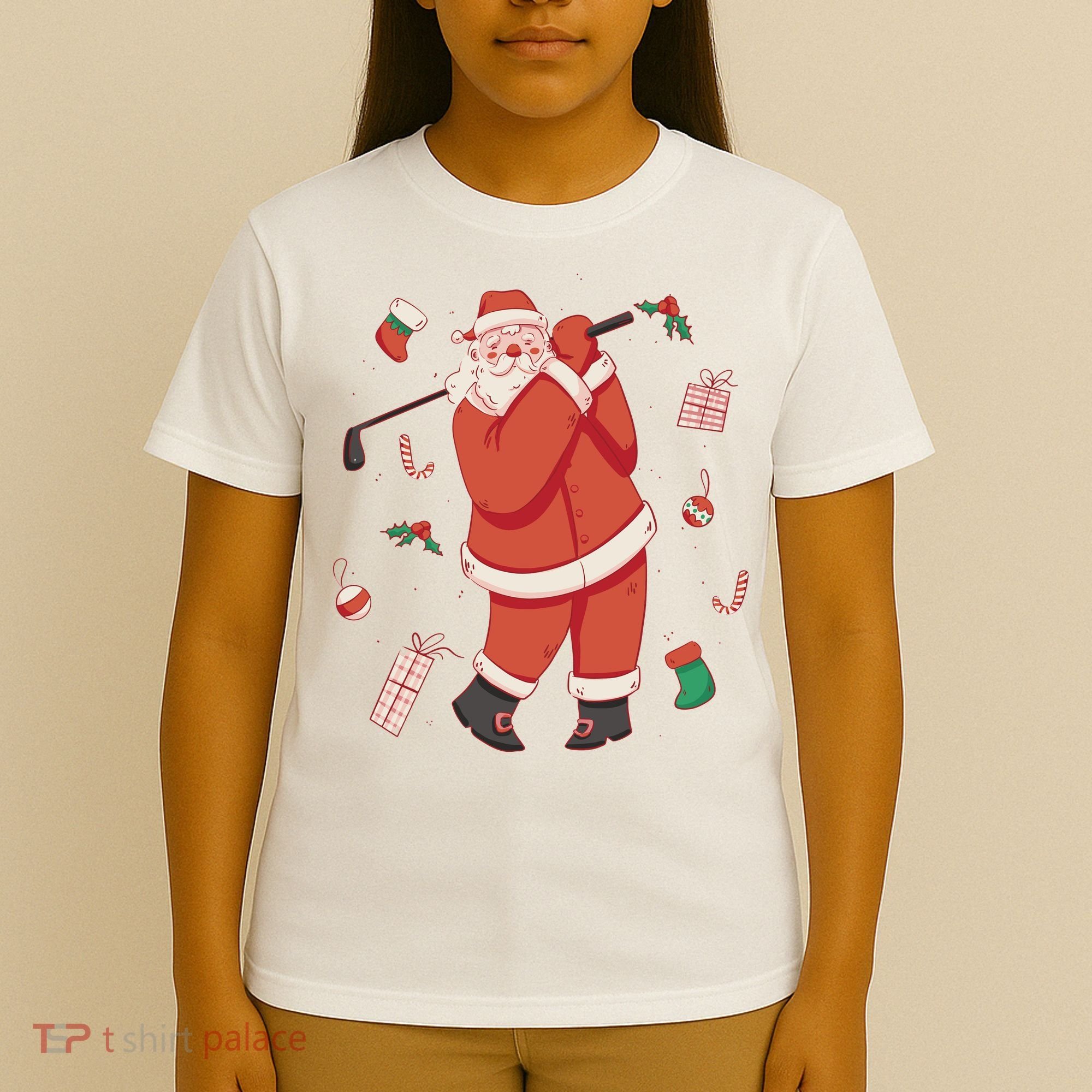 Santa Claus Golf Lover Holiday T-Shirt