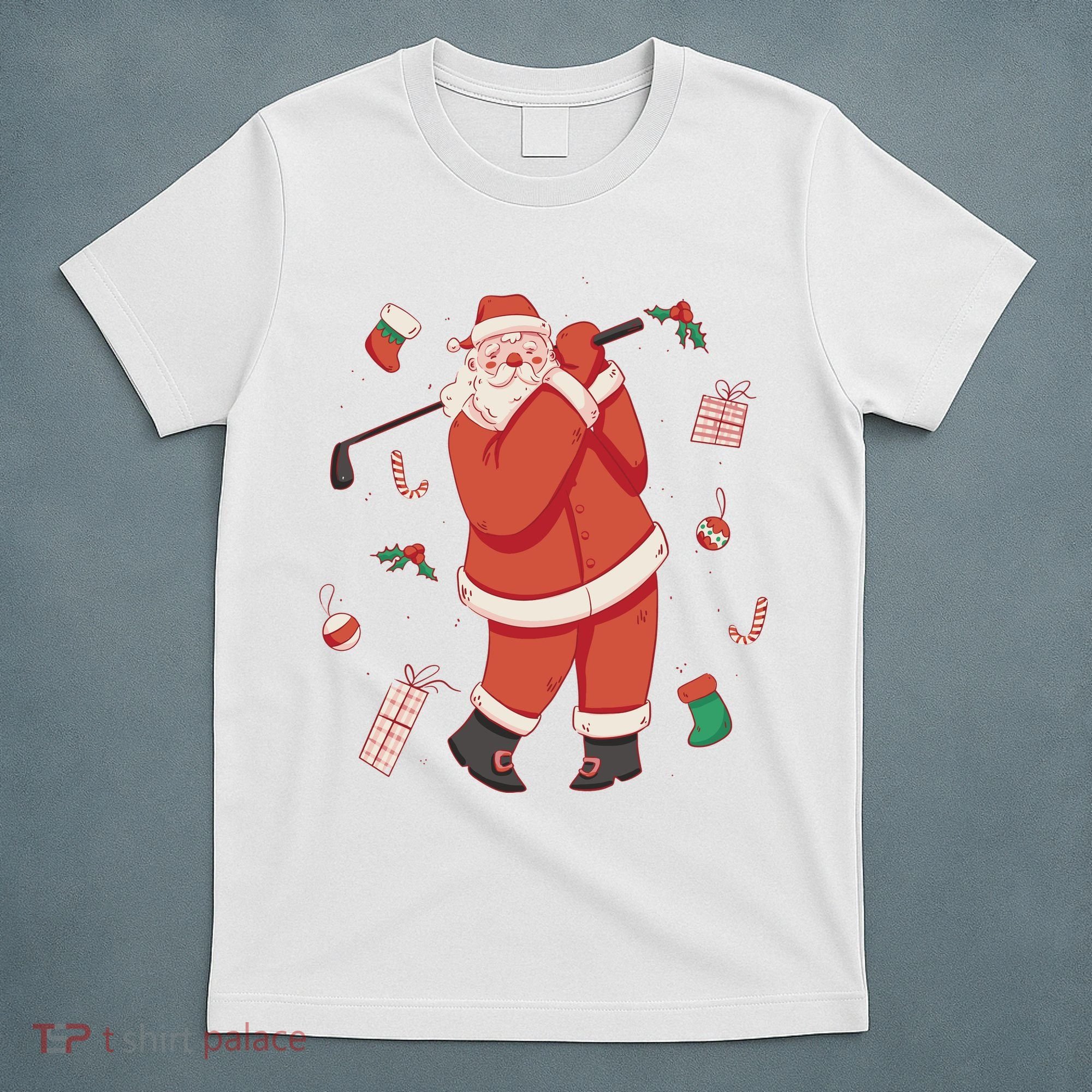 Santa Claus Golf Lover Holiday T-Shirt