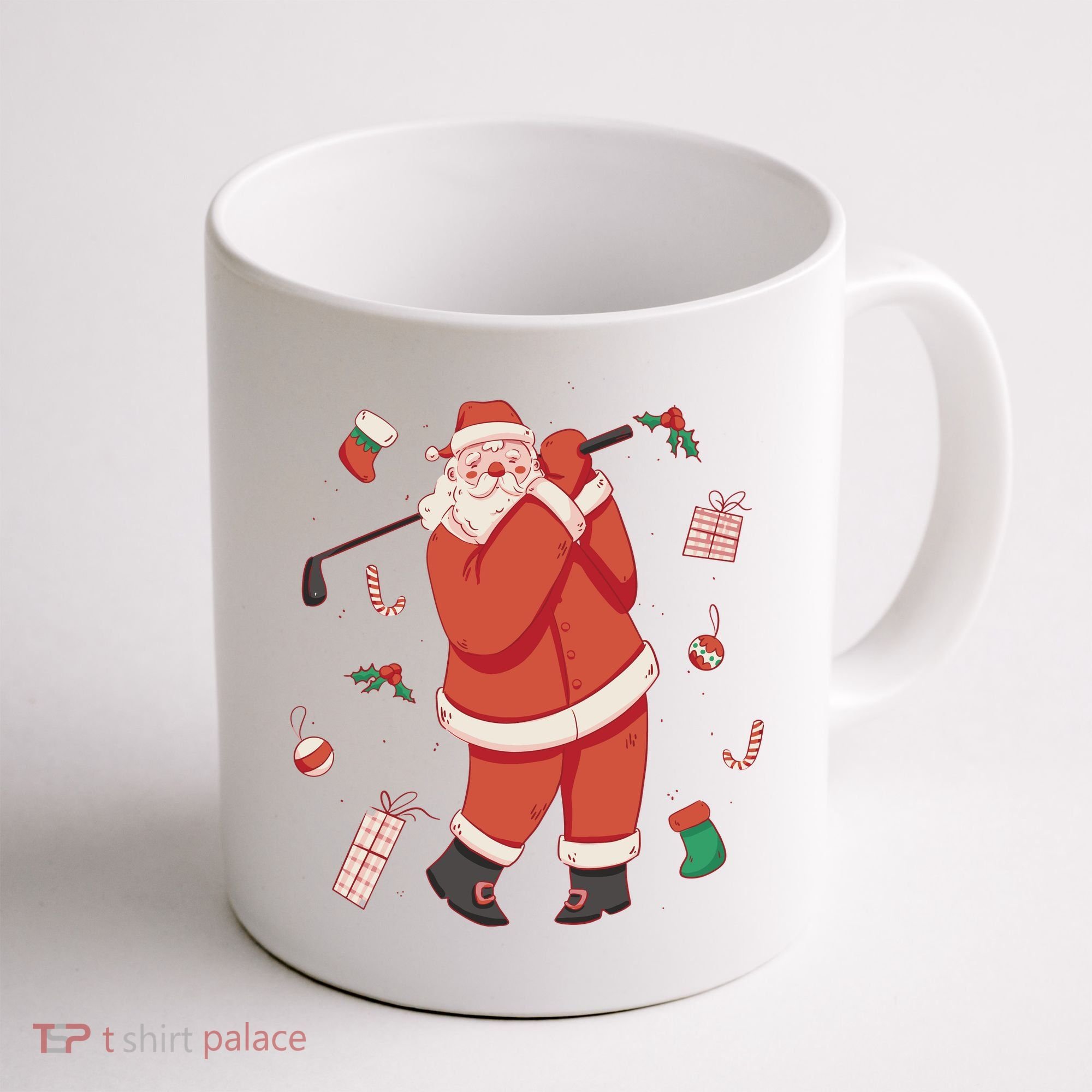 Santa Claus Golf Lover Holiday Coffee Mug