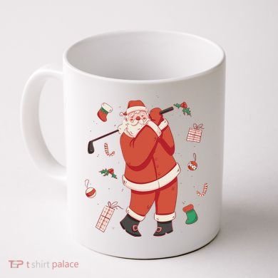 Santa Claus Golf Lover Holiday Coffee Mug
