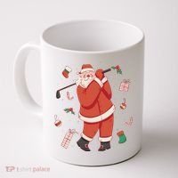Santa Claus Golf Lover Holiday Coffee Mug thumb 0