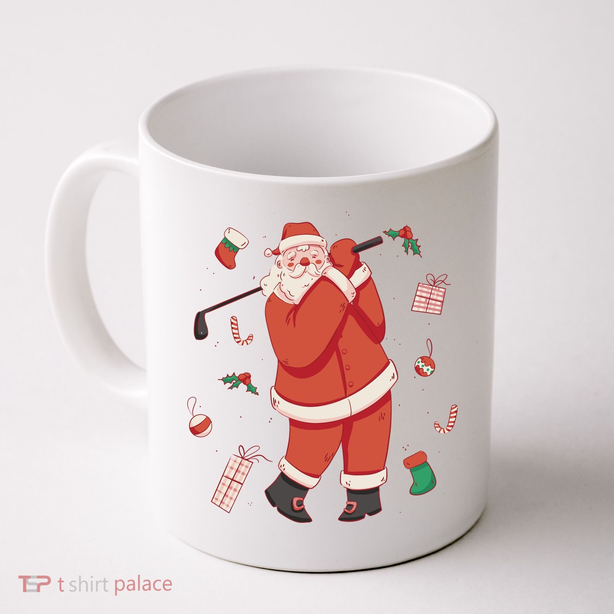 Santa Claus Golf Lover Holiday Coffee Mug