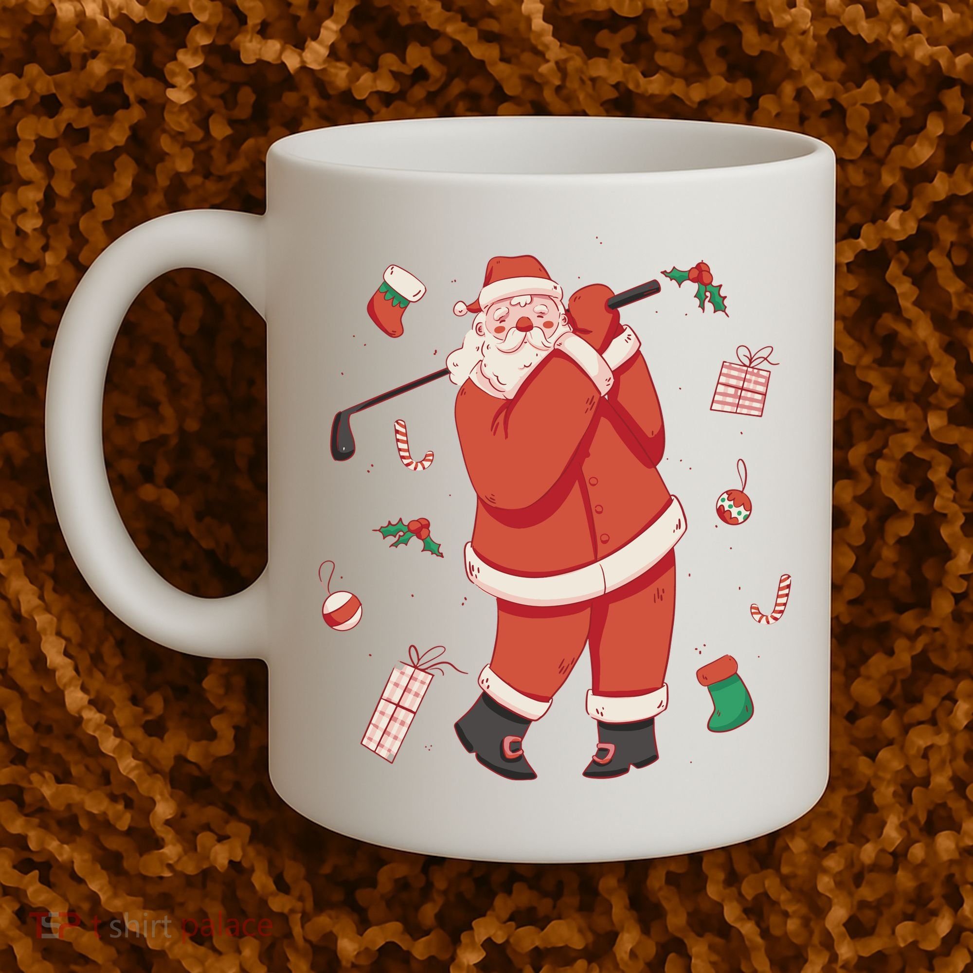 Santa Claus Golf Lover Holiday Coffee Mug