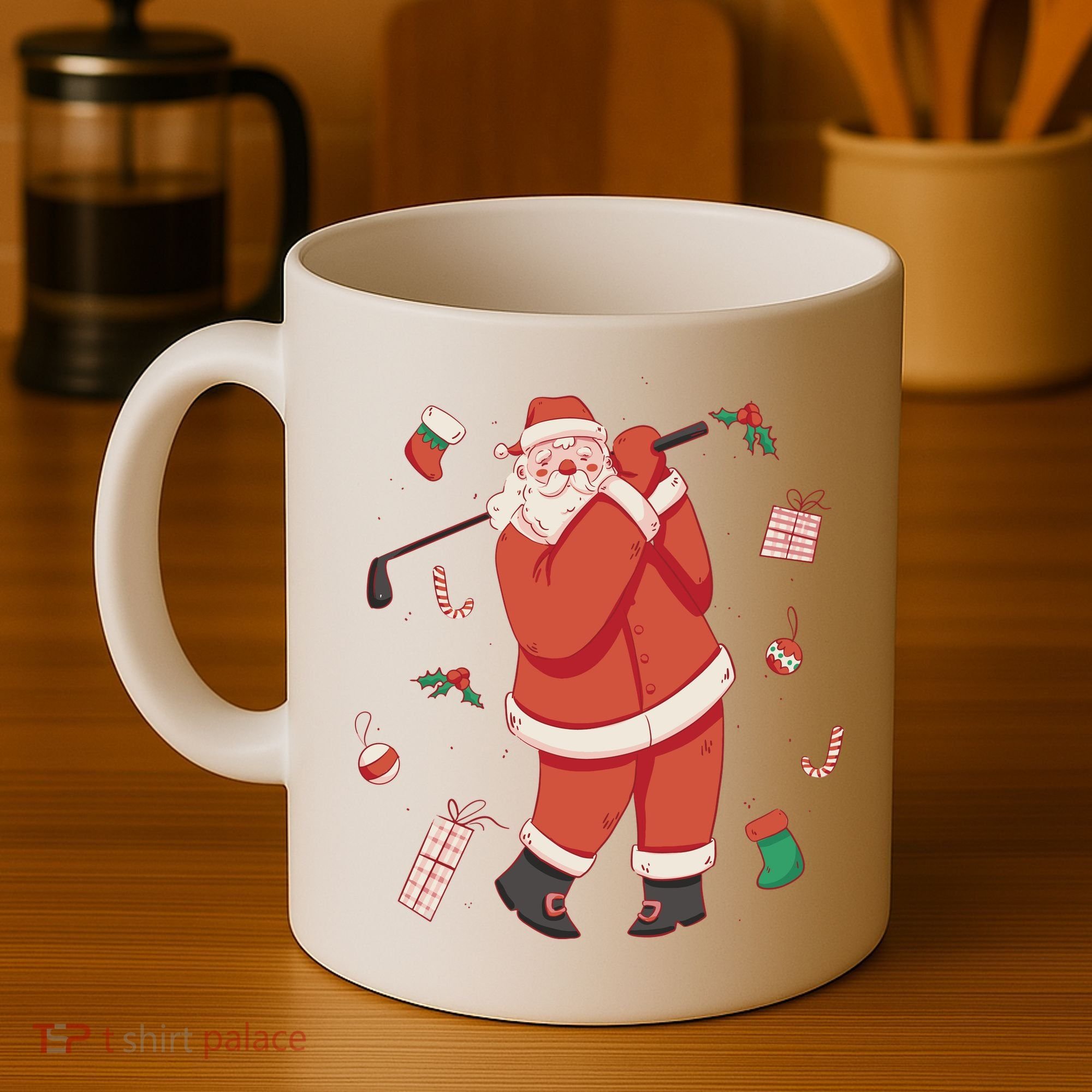 Santa Claus Golf Lover Holiday Coffee Mug