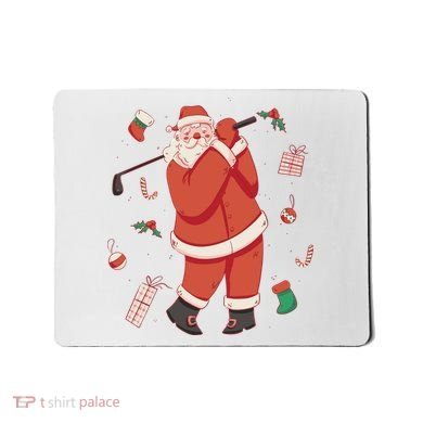 Santa Claus Golf Lover Holiday Mousepad