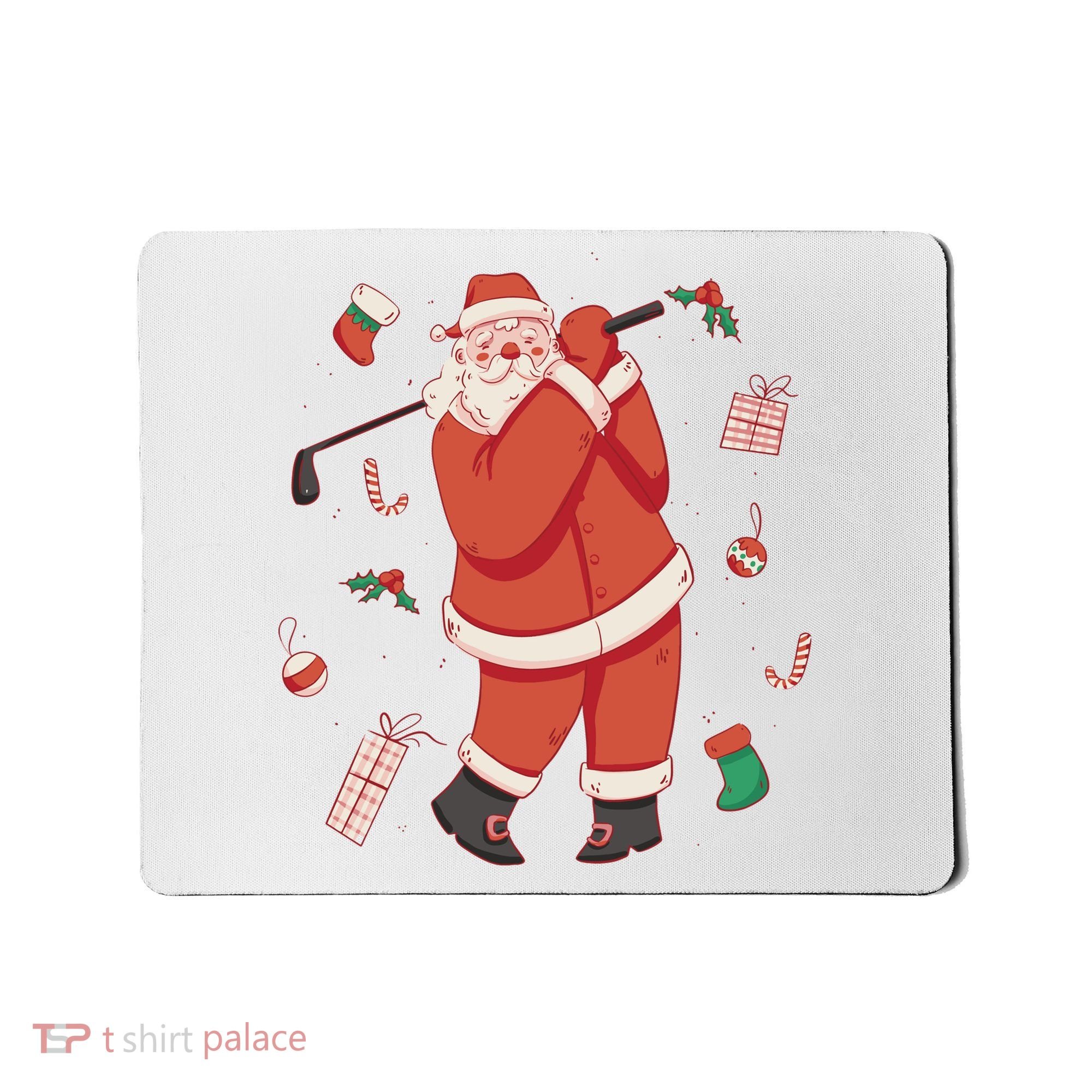 Santa Claus Golf Lover Holiday Mousepad