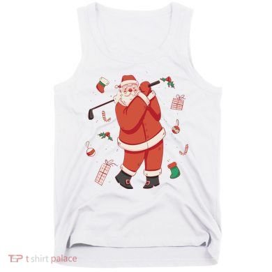 Santa Claus Golf Lover Holiday Tank Top