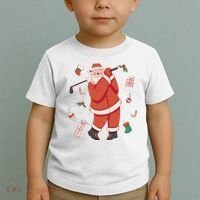 Santa Claus Golf Lover Holiday Toddler T-Shirt thumb 2
