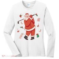 Santa Claus Golf Lover Holiday Women's Long Sleeve Shirt thumb 0