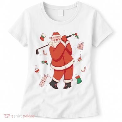 Santa Claus Golf Lover Holiday Women's T-Shirt