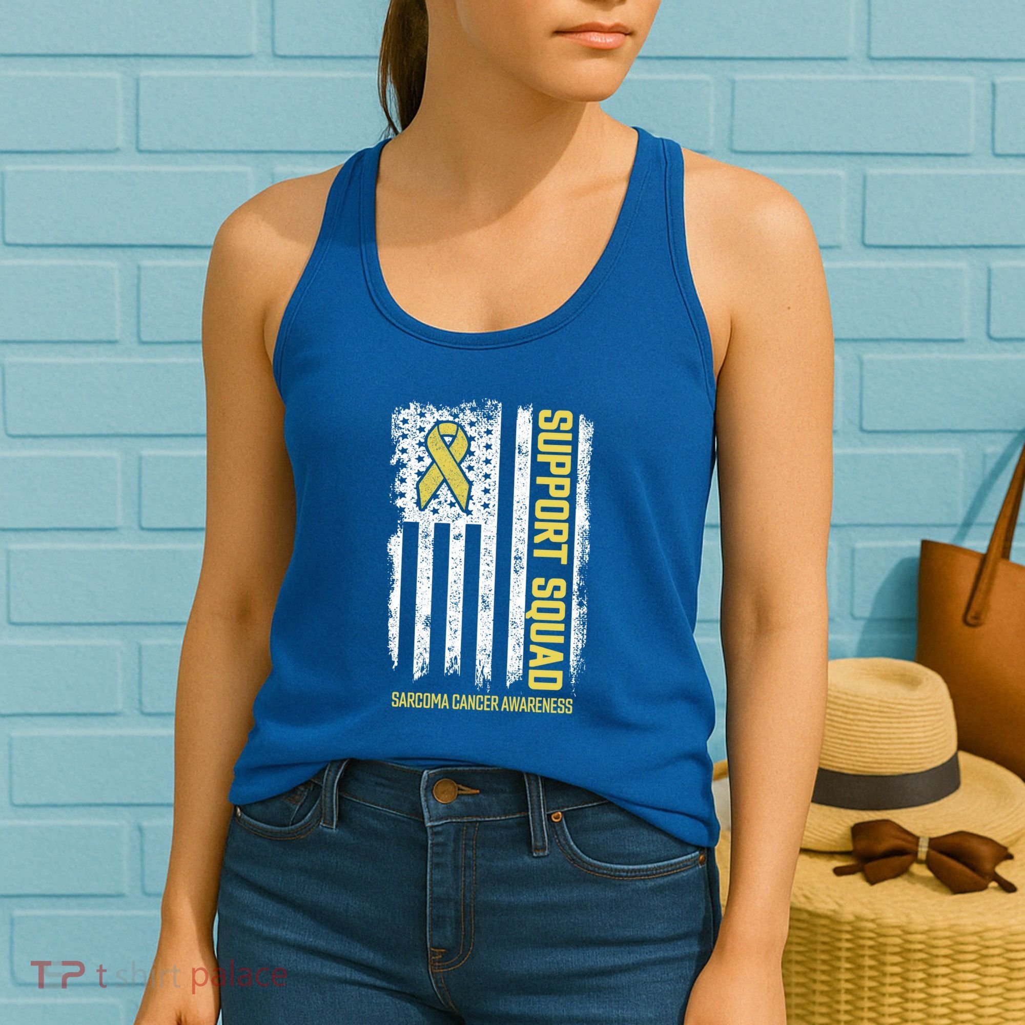 Sarcoma Cancer Gift Support Squad Sarcoma Cancer Awareness Gift Women's Tank Top