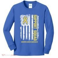 Sarcoma Cancer Gift Support Squad Sarcoma Cancer Awareness Gift Kids Long Sleeve Shirt thumb 0