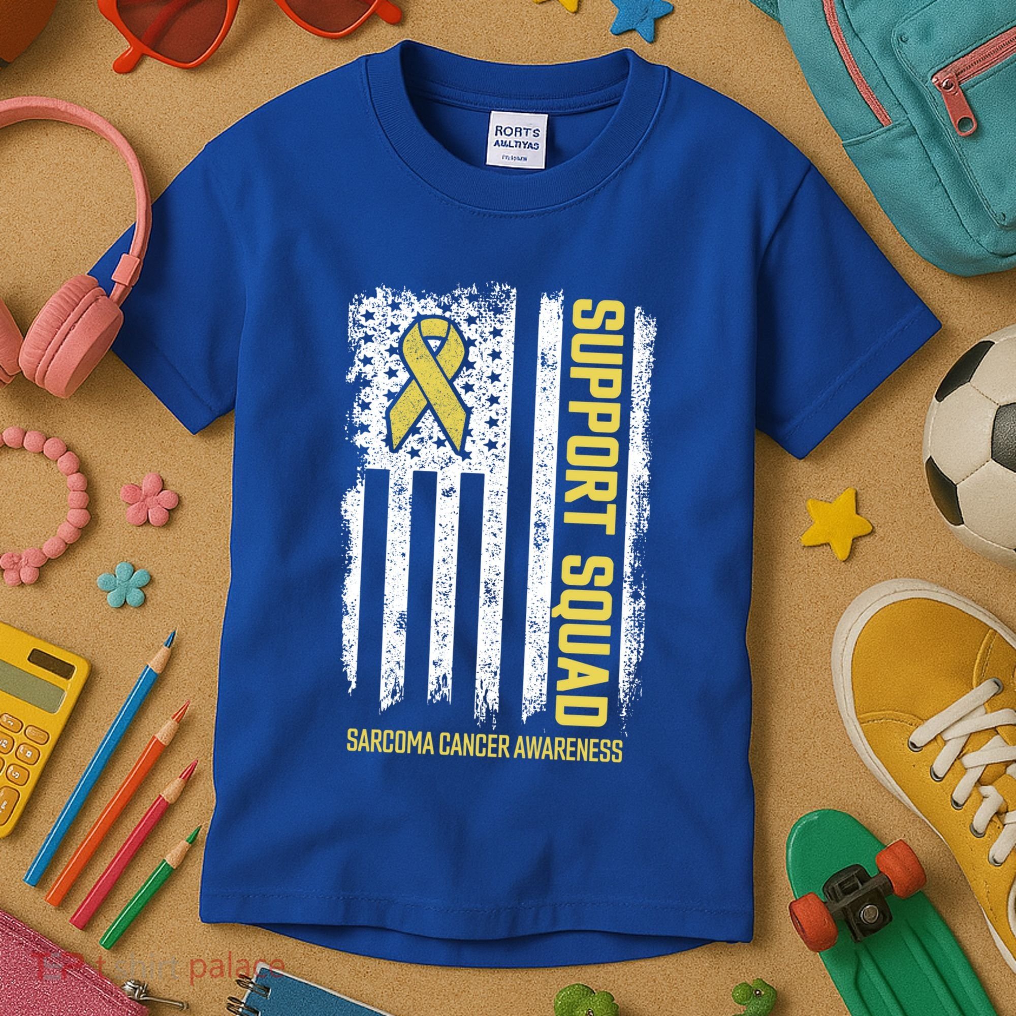 Sarcoma Cancer Gift Support Squad Sarcoma Cancer Awareness Gift Kids T-Shirt