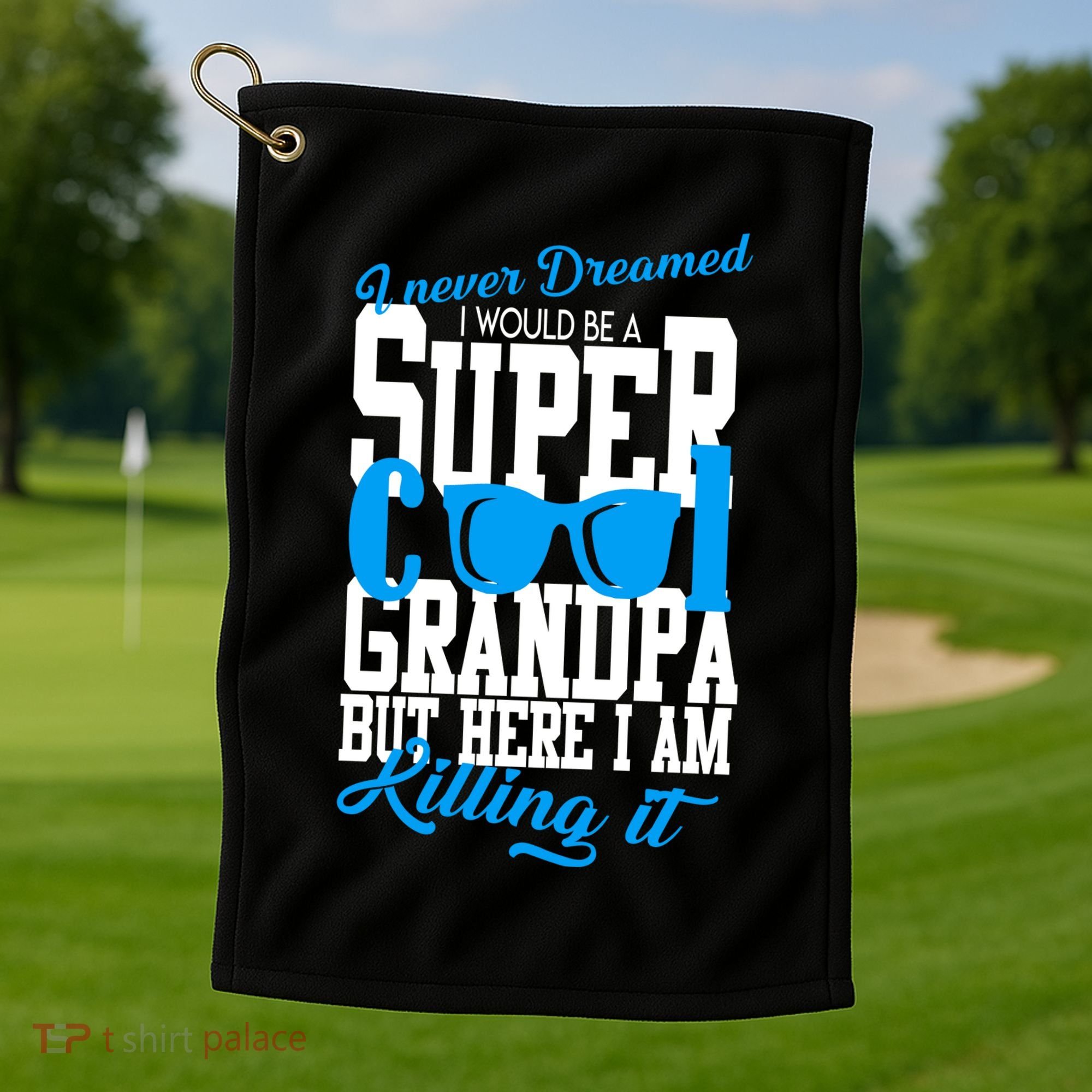 Super Cool Grandpa Golf Towel